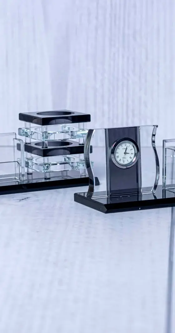 CrystalTime Desk Organiser Clock