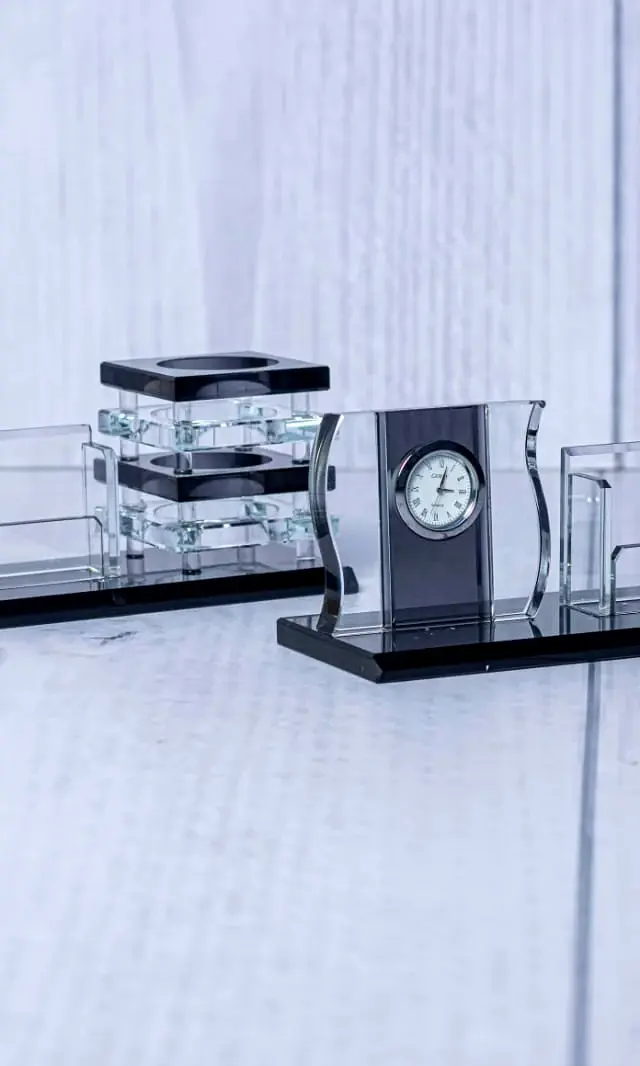 CrystalTime Desk Organiser Clock